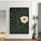 “Green - Black Floral Abstract” - Nature - Inspired Abstract Painting On Canvas PT1115