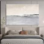 “Monochrome Coastal Horizon” Landscape Painting On Canvas DKS245