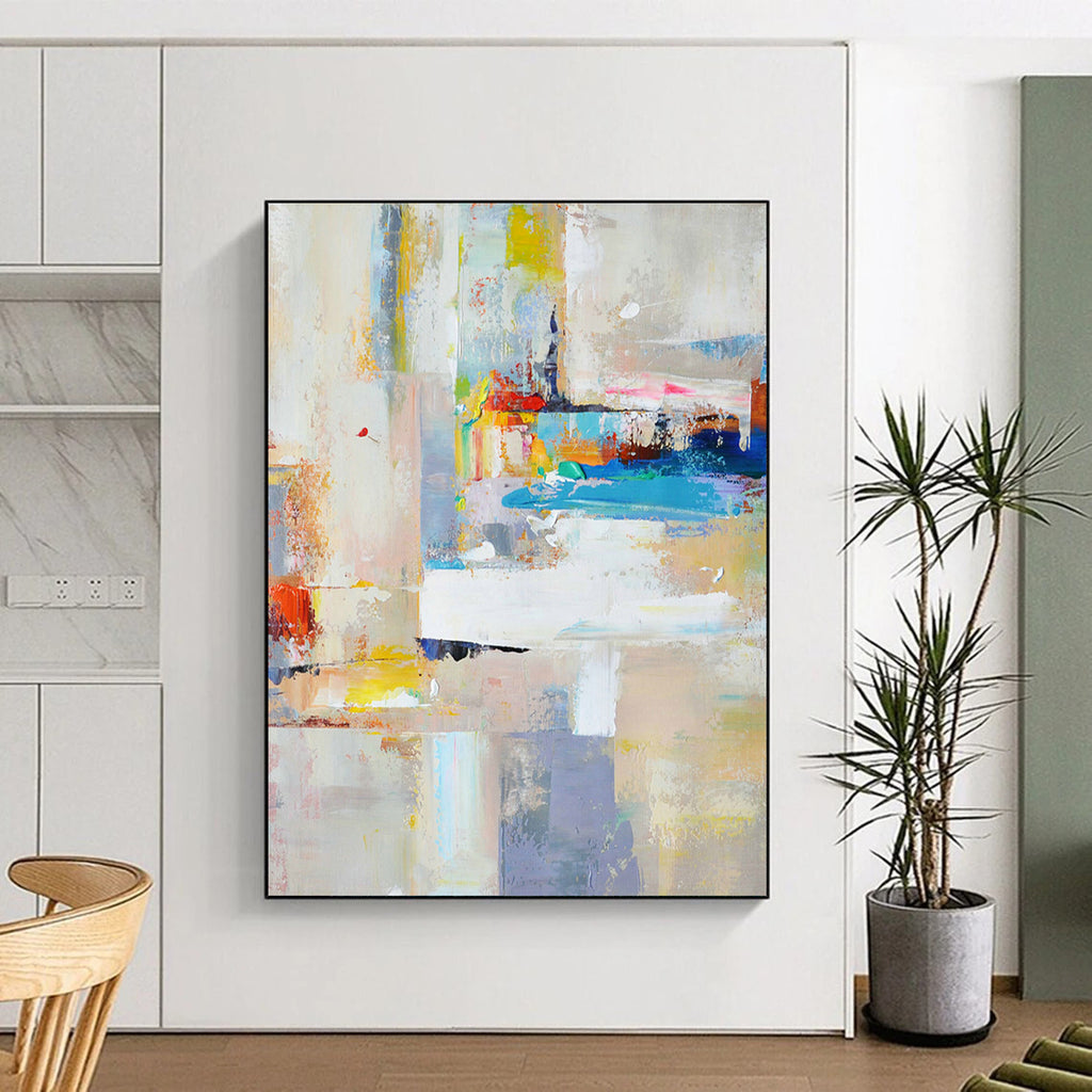 “Colorful Abstract Harmony” - Abstract Expressionist Painting On Canvas PS0001