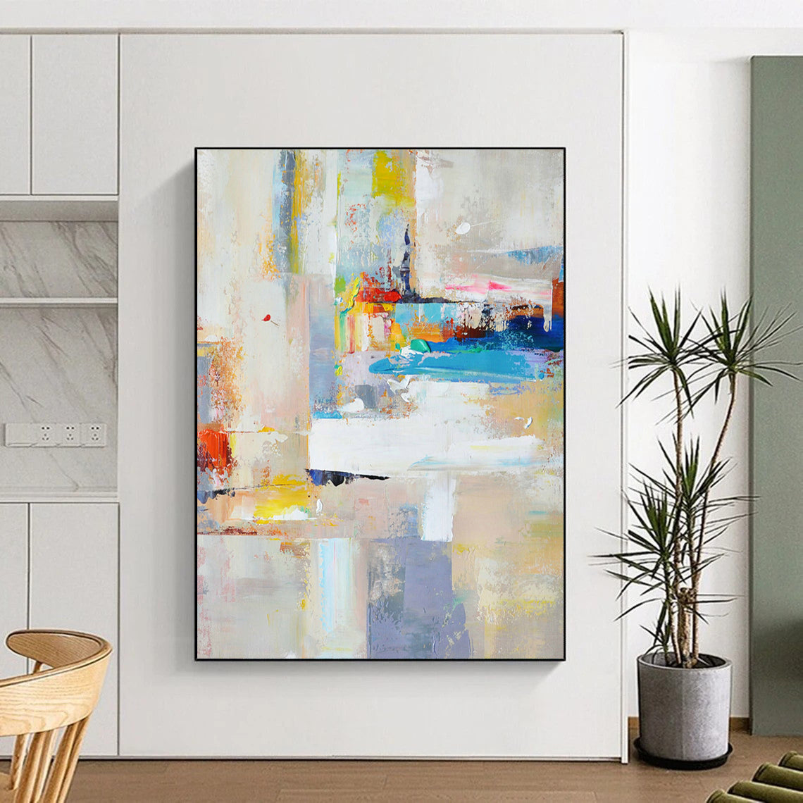 “Colorful Abstract Harmony” - Abstract Expressionist Painting On Canvas PS0001