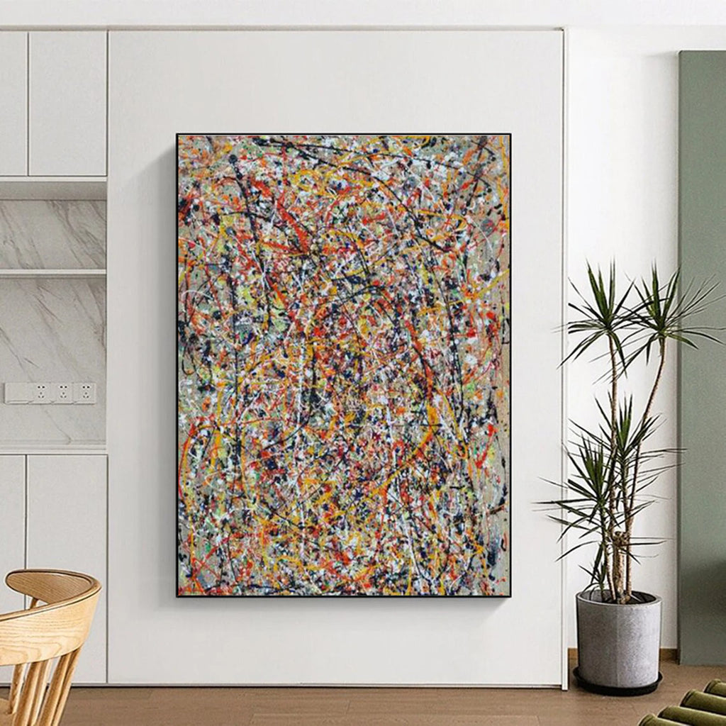 “Colorful Drip Chaos” - Multicolor Abstract Expressionist Painting On Canvas PS0704