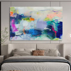 “Colorful Abstract Chaos” - Dynamic Abstract Painting On Canvas DKS495