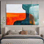 “Blue and White Abstract Seaside” Abstract Painting On Canvas DKS265