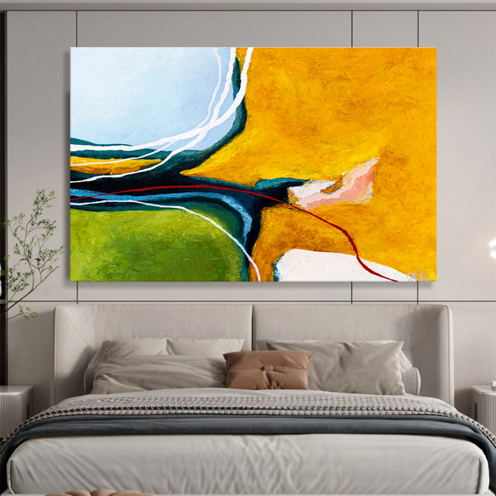 “Vibrant Color Fusion Abstract” - Abstract Painting On Canvas DKS552