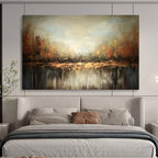“Misty Forest Reflection” - Atmospheric Landscape Painting On Canvas PT060