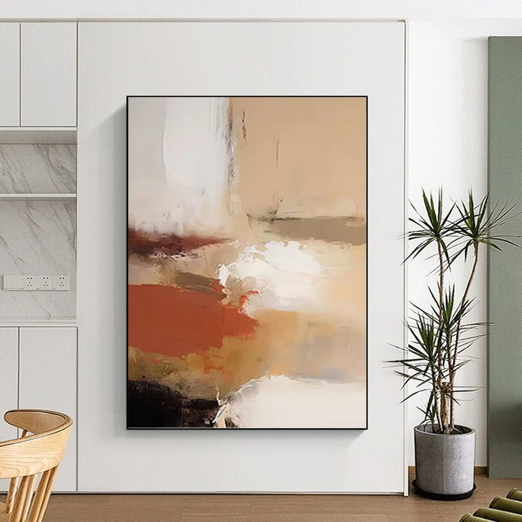 “Neutral - Toned Abstract Flows” - Fluid Abstract Painting On Canvas PT1245