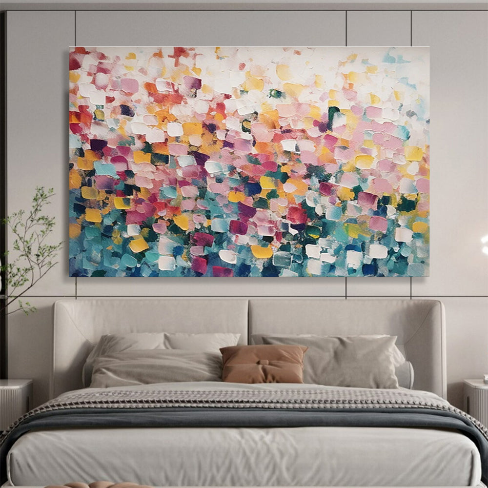 “Pastel Color Blocks” - Abstract Oil Painting On Canvas DKS882