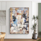 “Neutral - Toned Textured Abstract” - Abstract Expressionist Painting On Canvas PT1303
