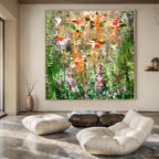 Colorful Floral Impasto Dream - Thick - Painted Abstract Flowers Painting On Canvas PS1236