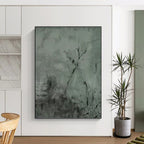 “Grey - Black Textured Abstract” - Textured Abstract Painting On Canvas PT1205