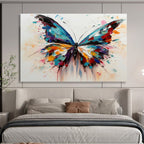 “Colorful Butterfly Wings” - Impasto Insect Painting On Canvas PT054