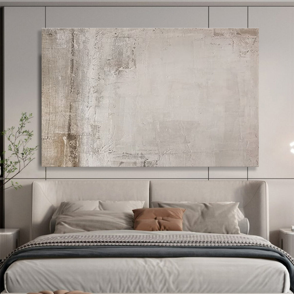 Textured Grey Abstract Painting On Canvas DKS083