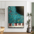 “Abstract Piano Keys” - Abstract Expressionist Painting On Canvas PT1998