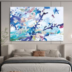 “Colorful Floral Abstract Splash” - Vivid Abstract Painting On Canvas PT147