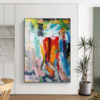 “Colorful Chaos Abstraction” - Multicolor Abstract Painting On Canvas PS0473