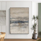 “Neutral Tones Textured Abstract” - Subtle Abstract Painting On Canvas PS0099