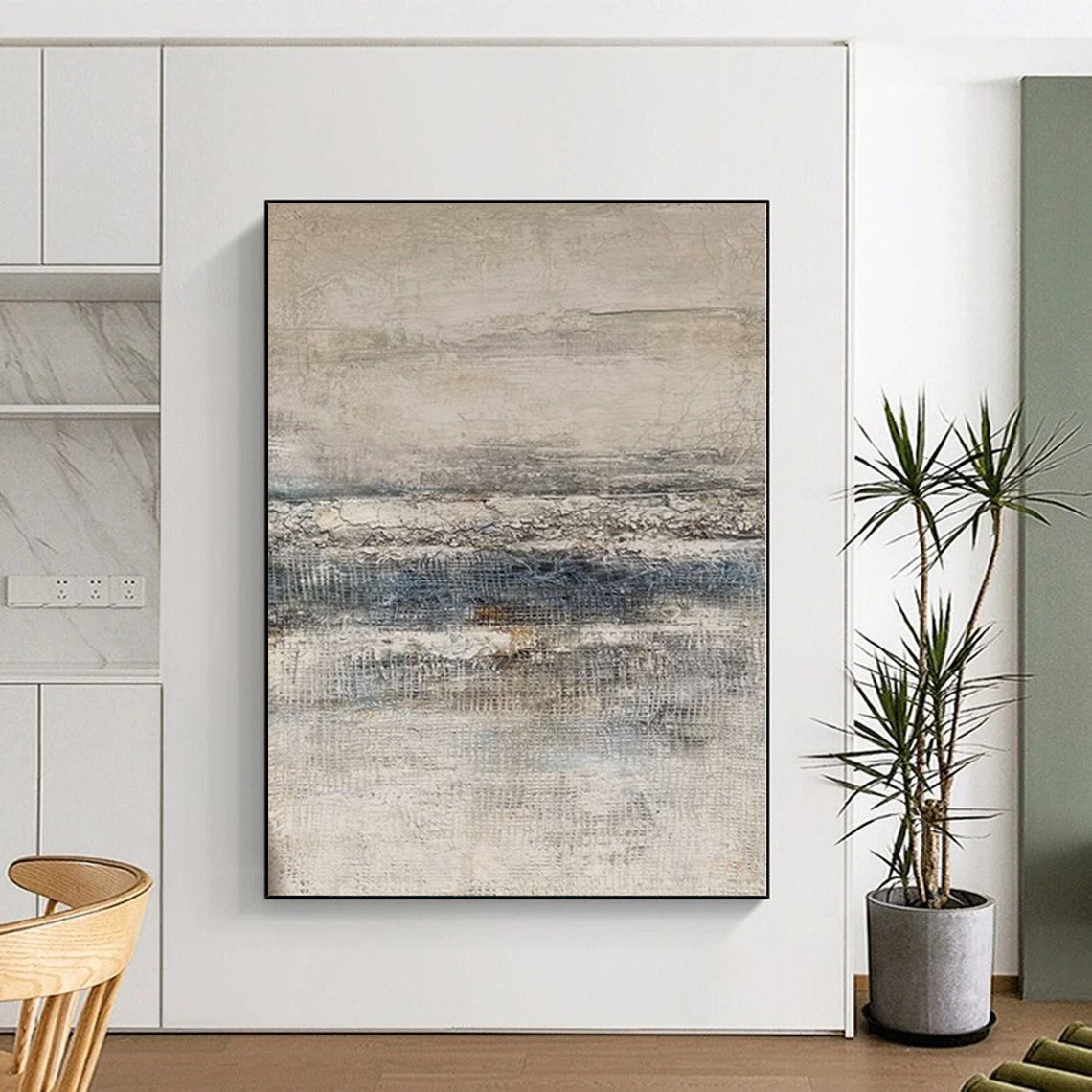 “Neutral Tones Textured Abstract” - Subtle Abstract Painting On Canvas PS0099