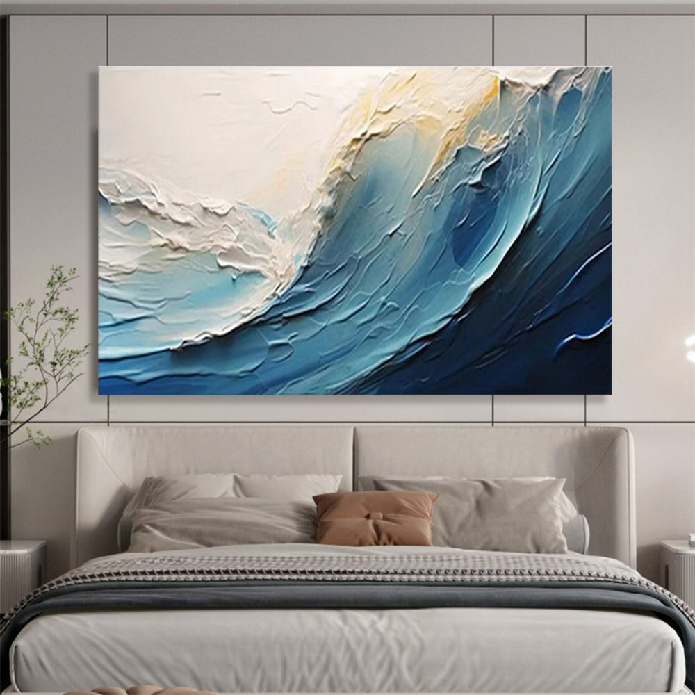 “Textured Wave Painting” - Impasto Seascape Painting On Canvas DKS527