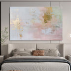 “Gilded Pastel Elegance” - Luxe Abstract Painting On Canvas DKS498