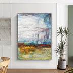 “Colorful Abstract Blurred Scenery” Painting On Canvas PS0383