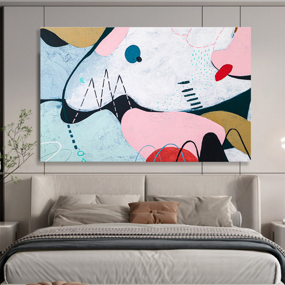 “Playful Geometric Abstract” - Geometric Abstract Painting DKS550