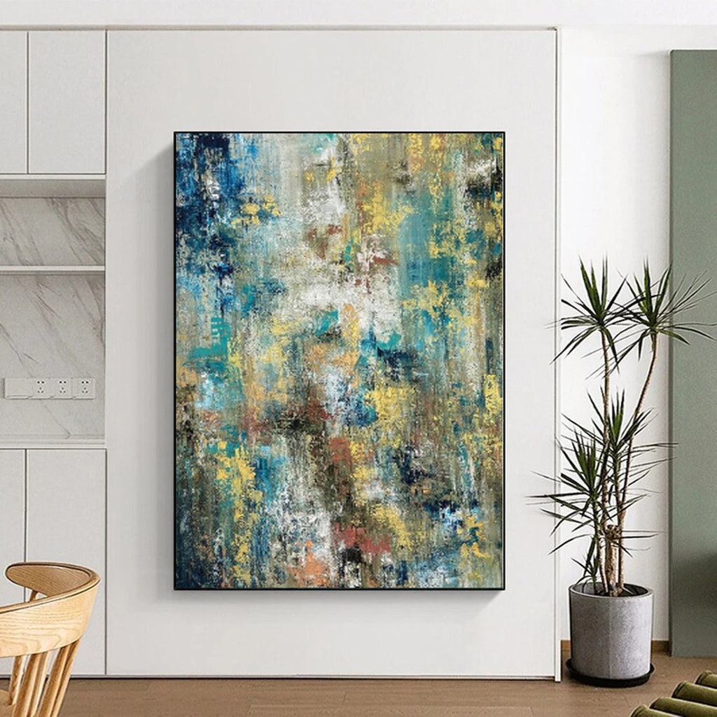“Vibrant Color Chaos Abstract” - Energetic Abstract Painting On Canvas PS0035