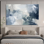 “Blue - Grey Abstract Clouds” Abstract Painting On Canvas DKS237