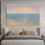 “Textured Seashore” - Impasto Beach Painting On Canvas PT184