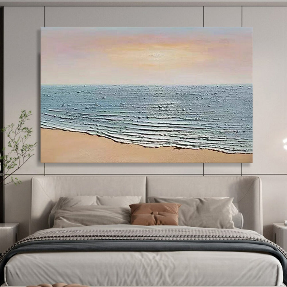 “Textured Seashore” - Impasto Beach Painting On Canvas PT184