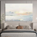 “Pastel Seascape Abstract” - Dreamy Coastal Painting On Canvas DKS406