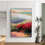 “Colorful Landscape Abstract” - Impressionist Landscape Painting On Canvas PT1273
