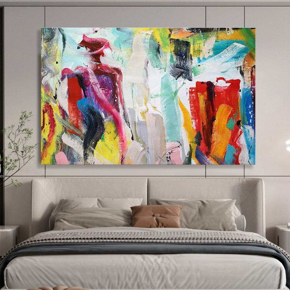 “Colorful Figure Abstract” Painting On Canvas DKS301
