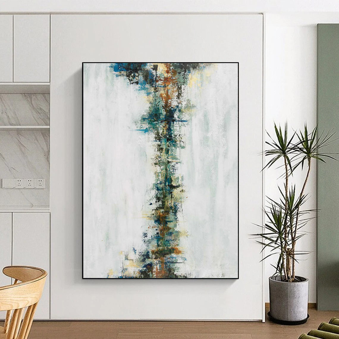 “Colorful Vertical Abstract Flow” - Abstract Expressionist Painting On Canvas PS0025