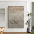 “Grey Textured Surface: Industrial - Inspired Abstract” - Raw Modern Art On Canvas PT0960