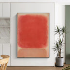 Soft Red and Pink Rectangles, "Blush Serenity" – Color Field Painting On Canvas PS0895