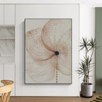“Delicate Flower Sketch” - Botanical Sketch Painting On Canvas PT1926