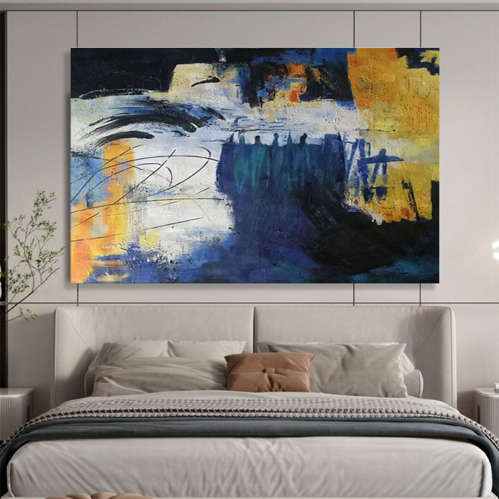 “Abstract City Forms” - Cubist - Inspired Painting On Canvas DKS850