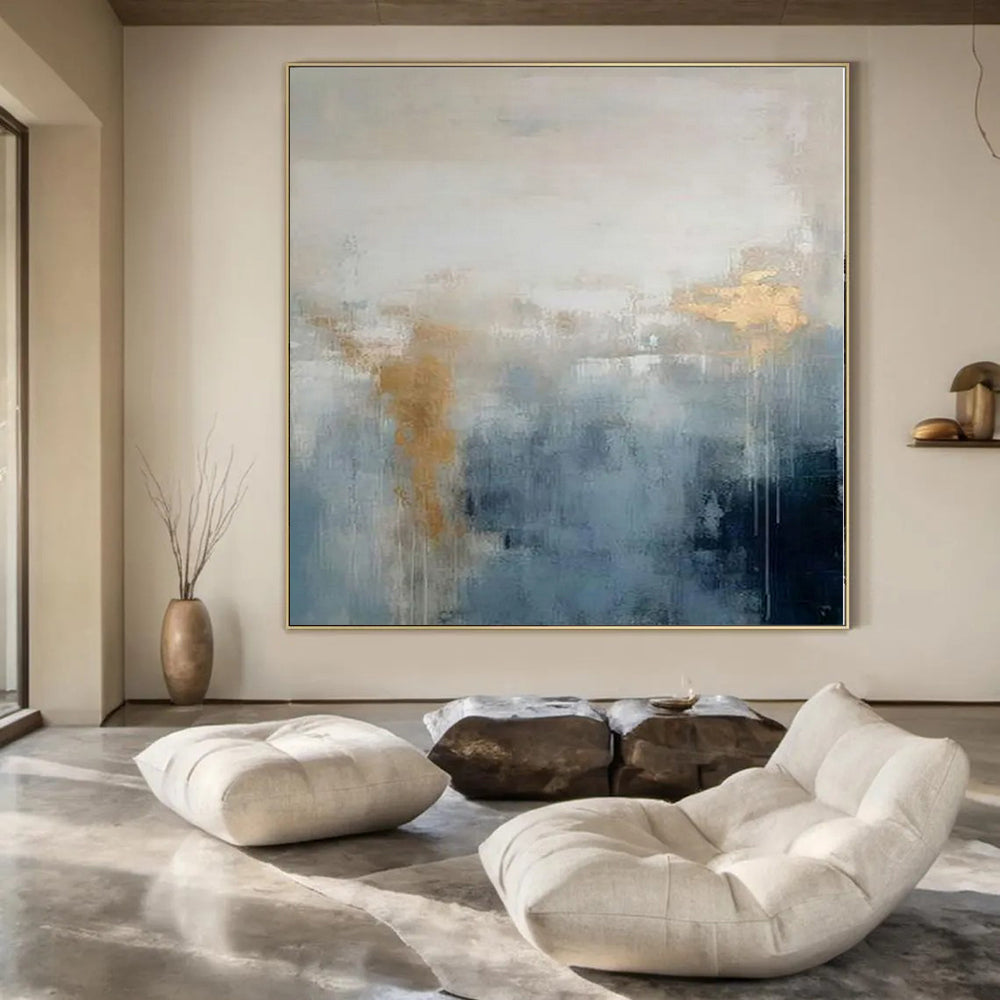 Light and Dark Contrasts with Textured Layers "Textured Duality" Abstract Painting On Canvas PS1211