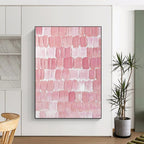 “Pink Textured Abstract” - Minimalist Textured Painting On Canvas PT2266
