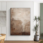 “Soft Earth - Tone Abstraction” - Subtle, Neutral Palette Painting On Canvas PT1470