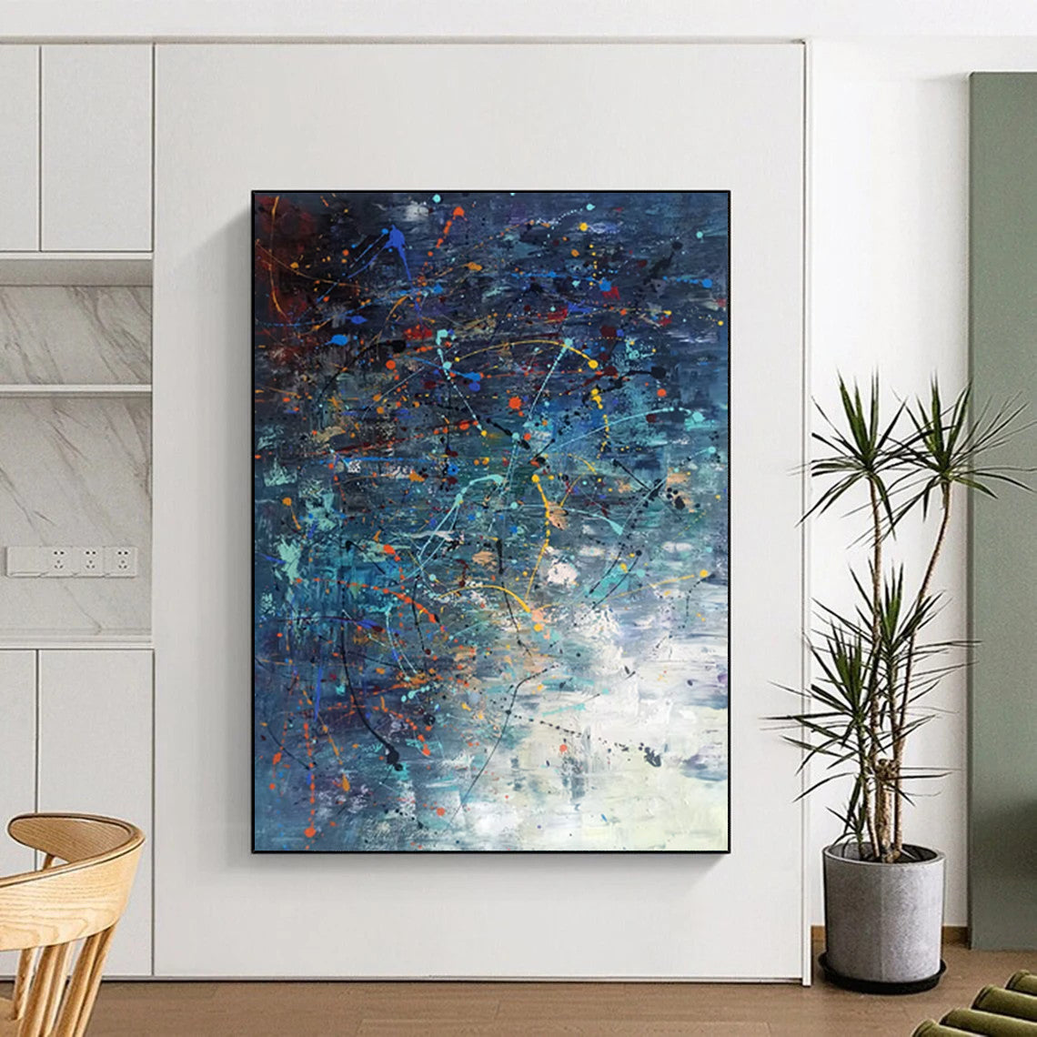 “Color Explosion Abstract” - Bold Splashes of Diverse Hues Painting On Canvas DS246