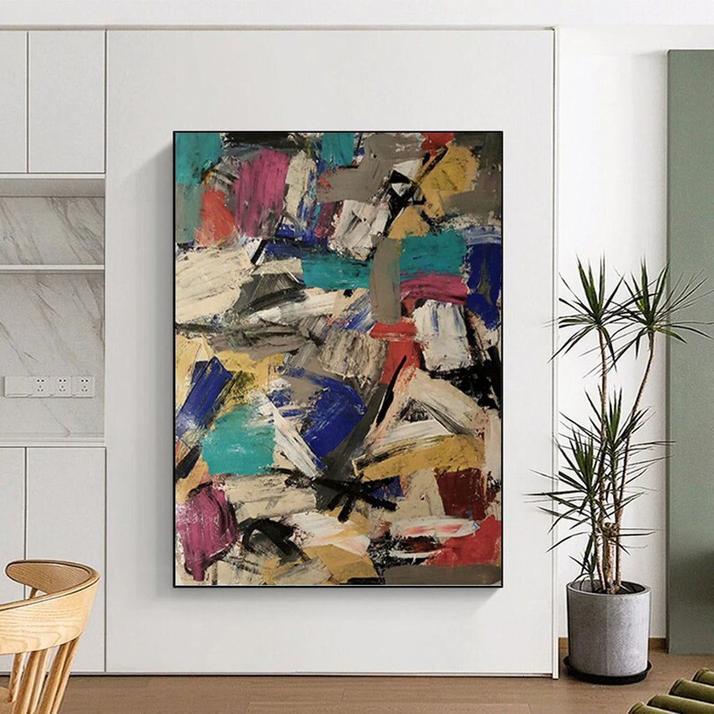 “Colorful Abstract Chaos” - Abstract Expressionist Painting On Canvas PT1039