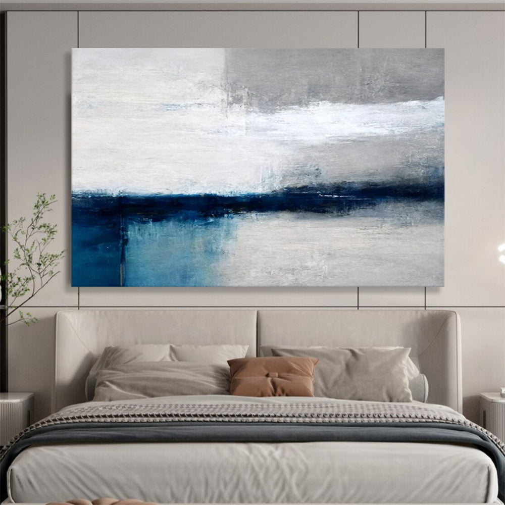 “Repeated Coastal Horizon” - Abstract Minimalist Painting On Canvas PT059