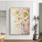 “Pastel Floral Impasto” - Impressionist - Inspired Floral Painting On Canvas PT1391