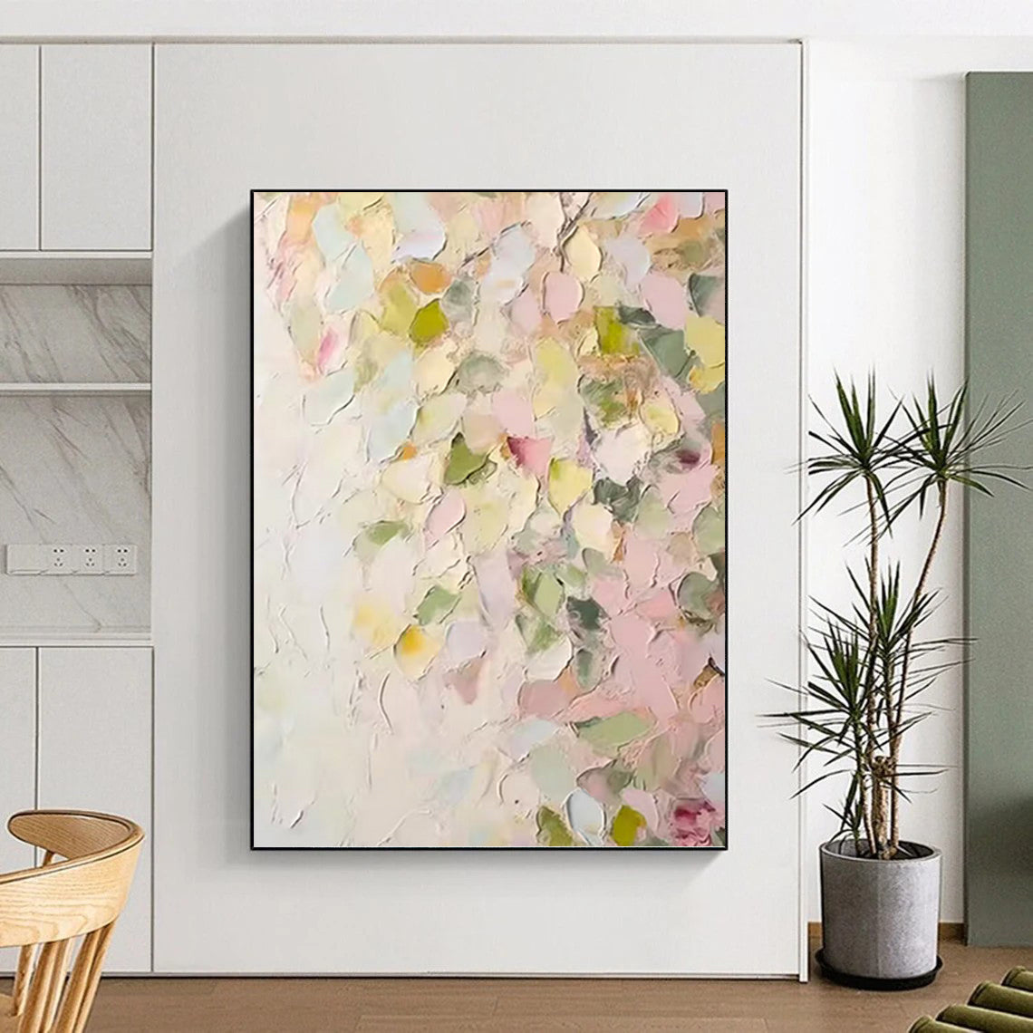 “Pastel Floral Impasto” - Impressionist - Inspired Floral Painting On Canvas PT1391
