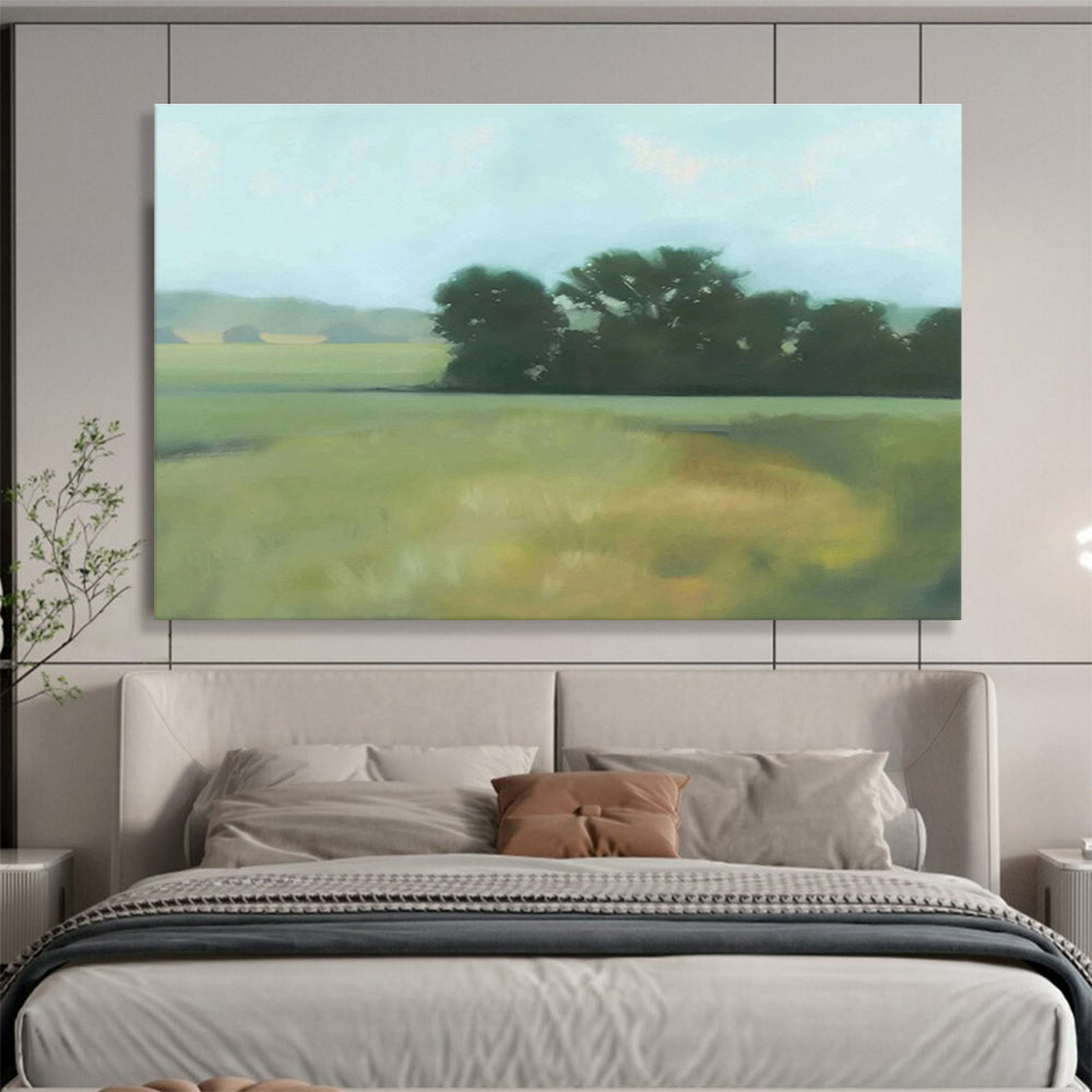 “Misty Meadows” - atmospheric Landscape Painting On Canvas DKS426