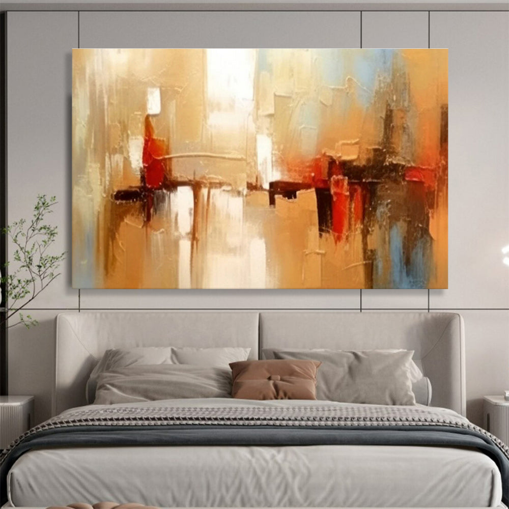 “Warm - Tone Urban Abstract” Abstract Painting On Canvas DKS278