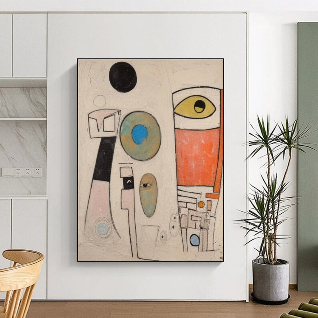 “Colorful Abstract Figures” - Cubist - Inspired Painting On Canvas DS027