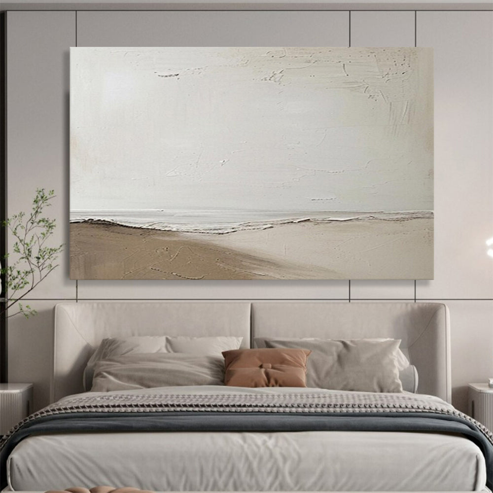 “Neutral Abstract Landscape” - Calm Tones “Serene Horizon” Painting On Canvas PT1658