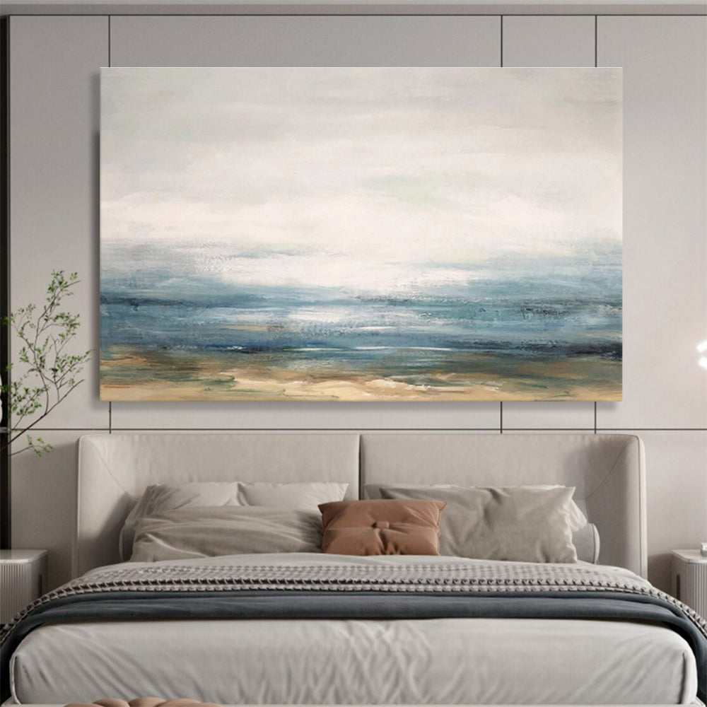 Soft Ocean Hues Seascape Painting On Canvas DKS174